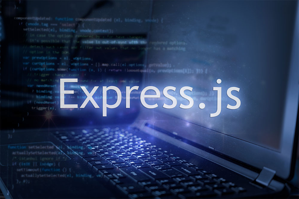 gambar menampilkan gambar tulisan Express.js